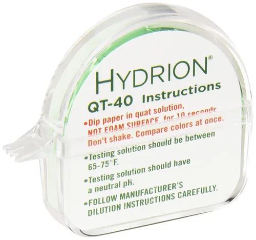 Miniatura 3 de Hydrion QT-40 Desinfectante Rollo de prueba de 15 pies con tabla