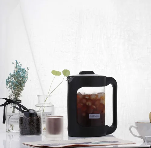 Miniatura 5 de SIXAQAUE - Cafetera helada de acero inoxidable, colador grande de 52 onzas, enfriador de té de jugo