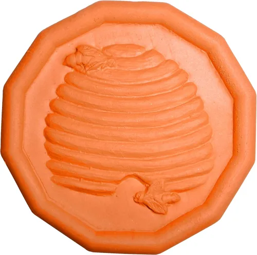 Miniatura 12 de JBK Pottery Terracotta Conservador de Azúcar Moreno – Conservador de Azúcar de Terracota Hecho a Mano con Discos Decorativos – Conservador de Azúcar