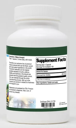 Miniatura 2 de Terravita Sulfato de Glucosamina - 450 mg (100 Cápsulas, ZIN: 511795)