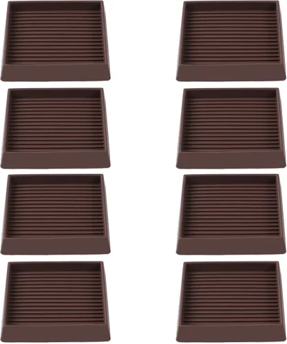Miniatura 17 de Copas cuadradas de goma para muebles de 3 x 3, almohadillas antideslizantes para muebles, tapones de cama con agarre, protegen cualquier suelo