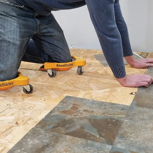 Miniatura 3 de Milescraft 1603 Knee Blades - Rodilleras Duraderas de Trabajo Pesado con 3 Ruedas y Cómodos Cojines de Gel para Adultos Unisex, Capacidad de Giro