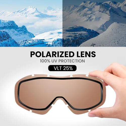 Miniatura 61 de OutdoorMaster OTG Gafas de esquí – Gafas sobre lentes para esquí y snowboard para hombres, mujeres y jóvenes – 100% de protección UV A1-vlt 46%