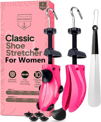 Miniatura 14 de HOUNDSBAY Ensanchadores de zapatos de plástico y madera, ampliador de zapatos ajustable para hombres y mujeres