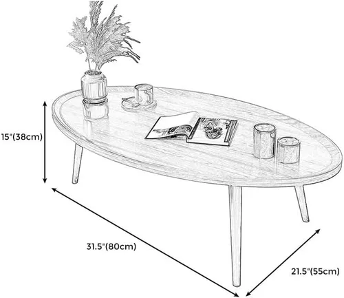 Miniatura 2 de Mesa auxiliar, moderna mesa de centro pequeña con 3 patas, mesa de cóctel de madera, mesa auxiliar de centro retro para sala de estar, fácil Negro