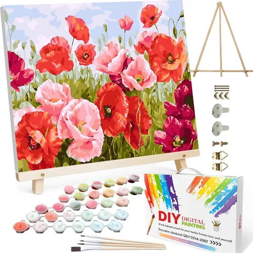 Miniatura 29 de BAISITE Kit de pintura por números para adultos principiantes, 12 pulgadas de ancho x 16 pulgadas de largo, paquete de 2 lienzos para kits