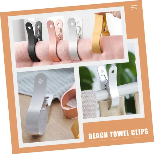 Miniatura 9 de Clips de secado de ropa, abrazaderas de toalla de playa, clip de metal para colcha, pasadores de ropa de metal, clips de utilidad, silla de playa