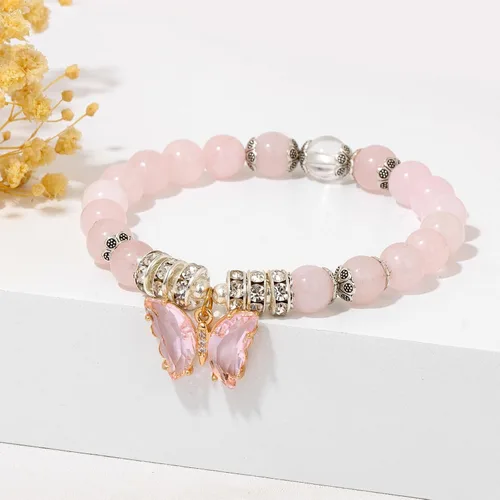 Miniatura 5 de Pulseras de amatista para mujer, pulsera de cuentas curativas de piedra natural, alivio del estrés y la ansiedad, cristales de sandía, piedra lunar