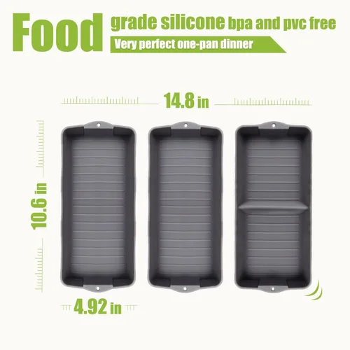 Miniatura 6 de ZIP STANDING Juego de utensilios antiadherentes para hornear, bandeja de silicona de gran tamaño, separadores de bandeja para hornear, adecuado