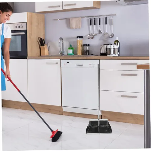 Miniatura 8 de DOITOOL Sartenes con mango largo, recogedor vertical de acero inoxidable resistente para vestíbulo, garaje, hogar y, 30.34 pulgadas de longitud