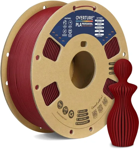 Miniatura 56 de Overture PLA Plus (PLA+) Filamento de 1/16 pulgadas, dureza mejorada con rollo PLA, con superficie de construcción 3D de 7.87 × 7.87 pulgadas, PLA