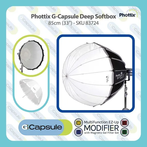 Miniatura 6 de Phottix G-Capsule PH83724 - Caja de luz profunda de 85 cm (33")