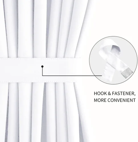 Miniatura 2 de DWCN Cortinas para puerta francesa: cortina térmica con bolsillo para barra para puertas con ventana de vidrio, puertas de cocina y patio