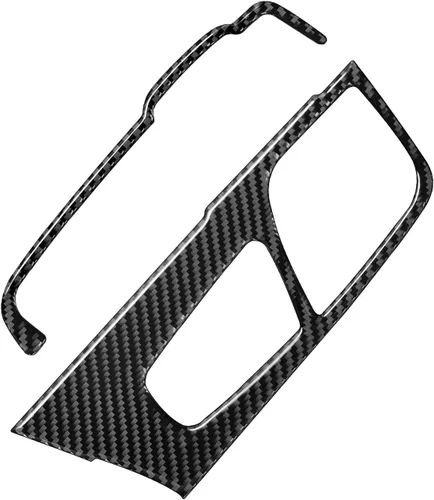 Miniatura 2 de SUNJIKA Compatible con caja de cambios de fibra de carbono, botón para cubierta de panel, accesorios interiores para BMW Serie 5 G30 G38 525i 530i