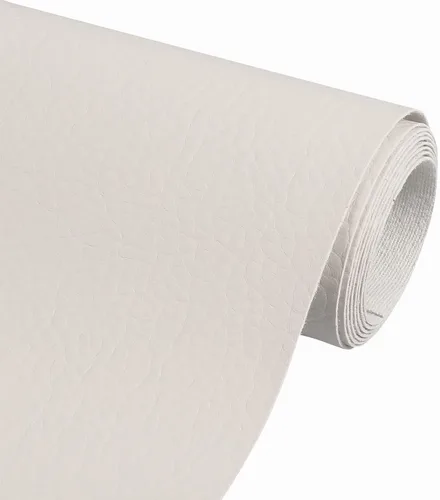 Tela de Tapicería de Vinilo de Cuero Sintético por Yarda 55" de Ancho Material de Cuero Sintético Suave en Láminas para Muebles Marino Manualidades