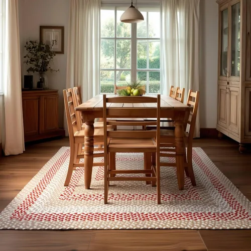 Miniatura 33 de Super Area Rugs Alfombra trenzada azul de 7 x 9 pulgadas, alfombra tejida ovalada para sala de estar, alfombra trenzada de granja, alfombra
