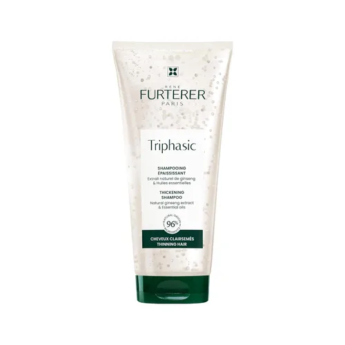René Furterer Champú fortalecedor TRIPHASIC - Cabello adelgazante - Fortifica la fuerza del cabello - Nutrición del cuero cabelludo - Para hombres y