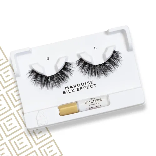 Miniatura 2 de Eylure Luxe Silk Marquise - Pestañas reutilizables, adhesivo incluido, 1 par