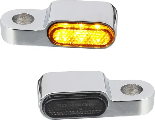 Miniatura 6 de NTHREEAUTO Luces intermitentes LED mini para manillar, luz marcadora delantera para motocicleta, compatible con Honda Shadow Harley Dyna Sportster