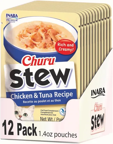 Miniatura 15 de INABA Churu - Estofado para gatos, bolsa de guarnición con vitamina E, 1.4 onzas por bolsa, 12 bolsas, variedad de pollo y mariscos