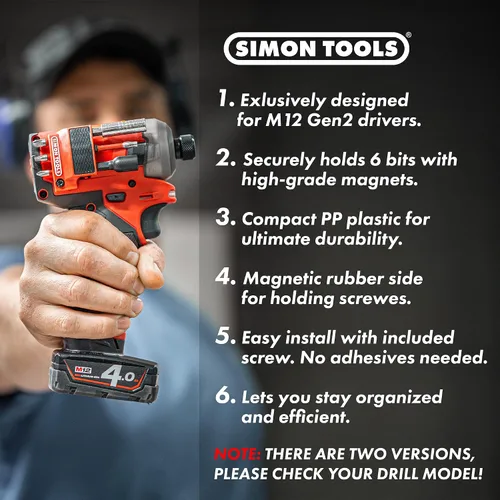 Miniatura 6 de Simon Tools Portabrocas Magnético para Controlador de Impacto y Taladro Milwaukee M12 - Portabrocas Milwaukee para M12