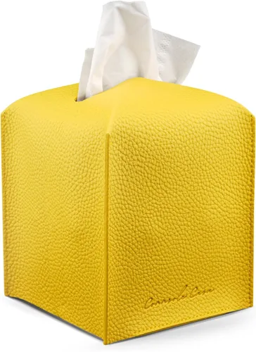 Miniatura 31 de Soporte para caja de pañuelos de piel sintética de alta calidad, elegante funda de caja de pañuelos estilo hotel para decoración del hogar, oficina