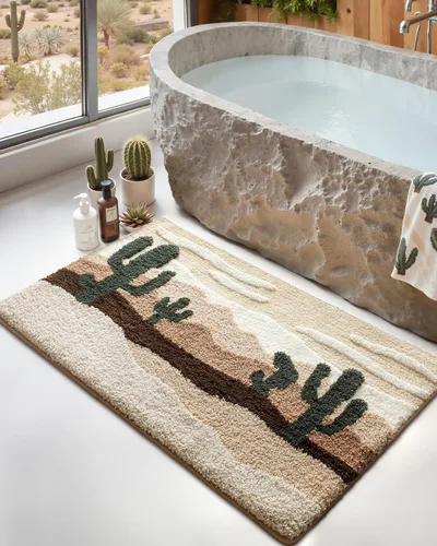 Miniatura 16 de DEXI Alfombras de baño antideslizantes, de 16 x 24 pulgadas, lavables de microfibra, tapete de baño de secado rápido, absorbente ultra suave