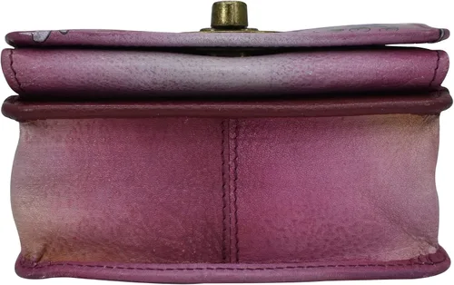 Miniatura 5 de Anna by Anuschka Cartera de tres pliegues de cuero pintada a mano para mujer