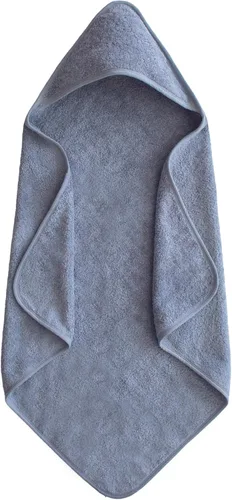 Miniatura 14 de Mushie Toalla con capucha para bebé Algodón orgánico (Azul bebé)