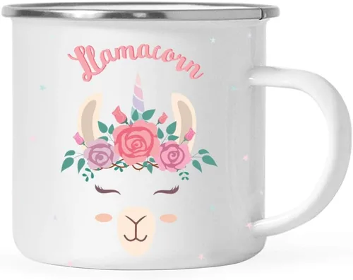 Miniatura 24 de Andaz Press Taza de café de acero inoxidable con temática de alpaca de 11 onzas, regalo de broma, colorido gráfico de llama bohemio, 1 paquete, taza