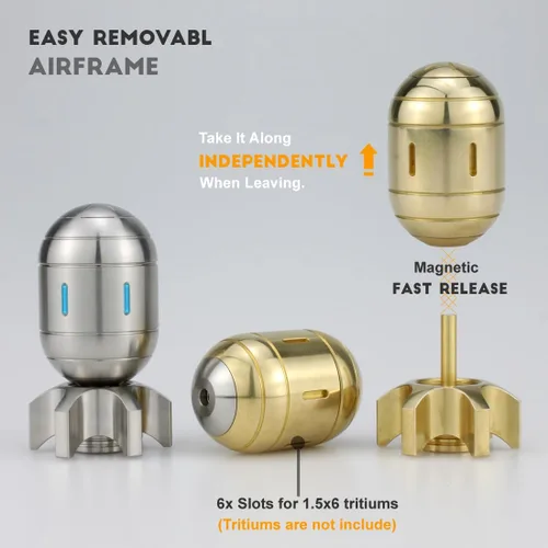 Miniatura 5 de Juguetes antiestrés de metal de estilo atómico para adultos, juguete de escritorio 3 en 1 con spinner y clic EDC, accesorios geniales para aliviar