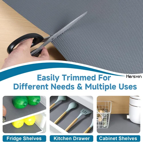 Miniatura 5 de Hersvin Shelf Liners - Alfombrillas gruesas de EVA para cajones de 16 pulgadas x 20 pies, almohadilla no adhesiva para armario, forro para gabinete