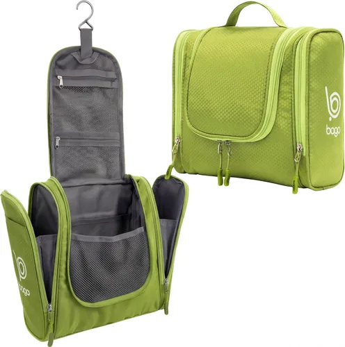Miniatura 13 de Bolsa de Aseo de Viaje Bago Bolsa de Aseo Impermeable Colgante Bolsa de Aseo Grande para Baño y Viaje Organizador de Bolsa de Artículos de Tocador