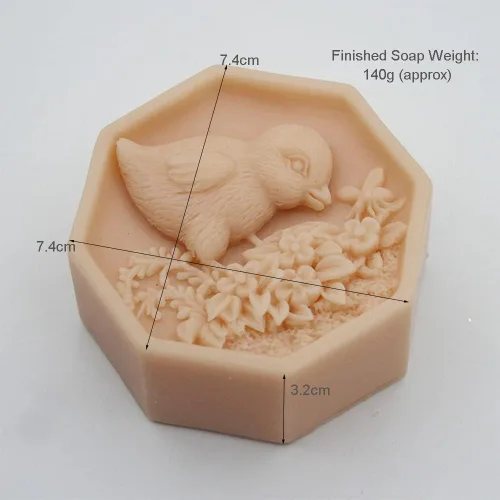 Miniatura 2 de Molde de pollo de silicona para jabón Barra de jabón molde para animales DIY Artesanía Jabón hecho a mano Vela de resina (11313)