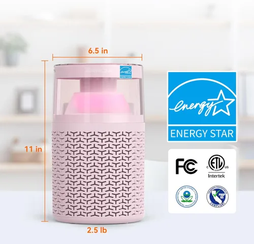 Miniatura 9 de AIRROMI Purificador de aire para mascotas para el hogar y el dormitorio, filtro de carbón activado HEPA, elimina la caspa y el olor de las mascotas
