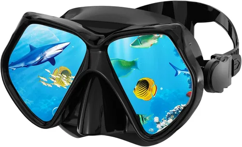 Máscara de buceo Anti-niebla Natación Snorkel máscara para adultos Buceo Natación Snorkel Gafas Negro