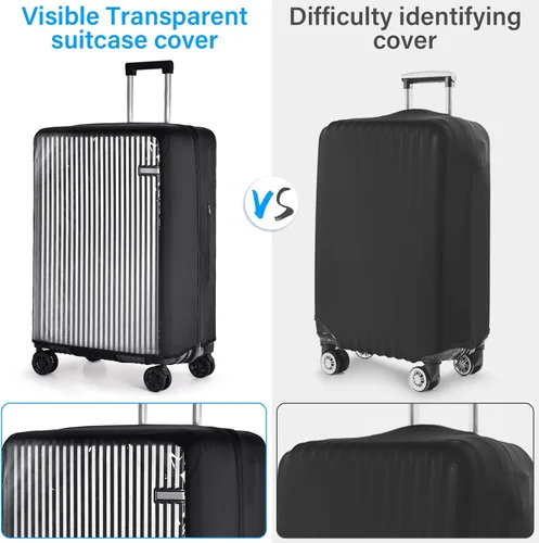 Miniatura 6 de oscaurt Luggage Cover Travel Suitcase Protector, No Disassembly Clear PVC Luggage Covers for Suitcase Transparent Protector