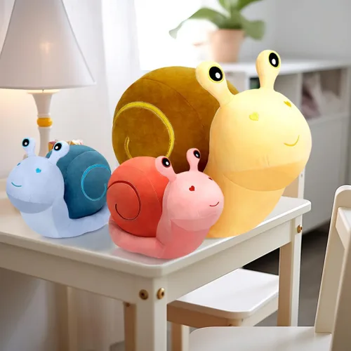Miniatura 5 de Almohada de Peluche de Caracol Juguete Lindo Animal de Peluche Caracol Peluche Kawaii Decoración Suave Muñecos de Peluche Regalos para Adultos Niños