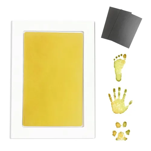 Kit de almohadillas de tinta sin tinta de toque limpio grande para huellas de bebé, huellas de manos y huellas de patas de mascotas - Sin engorros