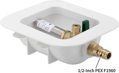 Miniatura 4 de Caja de salida para máquina de hielo con conexión PEX de pararrayos de martillo de agua, con válvula de cierre