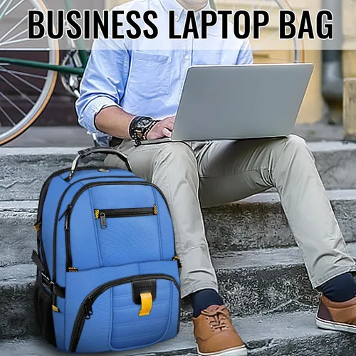 Miniatura 4 de YOREPEK - Mochila de viaje extra grande de 50L, mochilas para portátil para hombres y mujeres, mochila de viaje resistente al agua, aprobada por