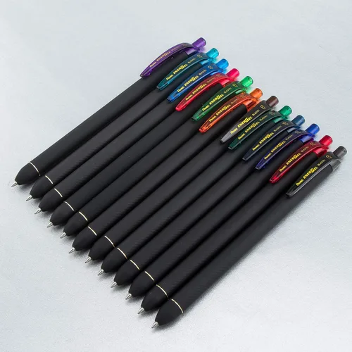Miniatura 5 de Pentel EnerGel Kuro - Bolígrafo de gel líquido, (punta de 1/32 pulgadas - 0.7 mm) línea media, tinta surtida, paquete de 8 (BL437R1BP8M)
