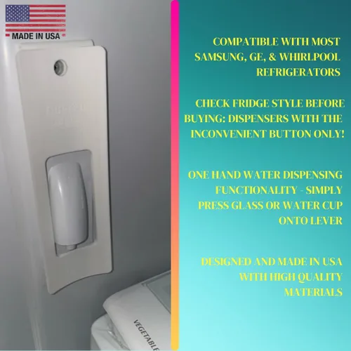 Miniatura 5 de Chatelet Palanca dispensadora de agua para dispensadores de agua interiores de refrigerador Palanca dispensadora de agua con una sola mano