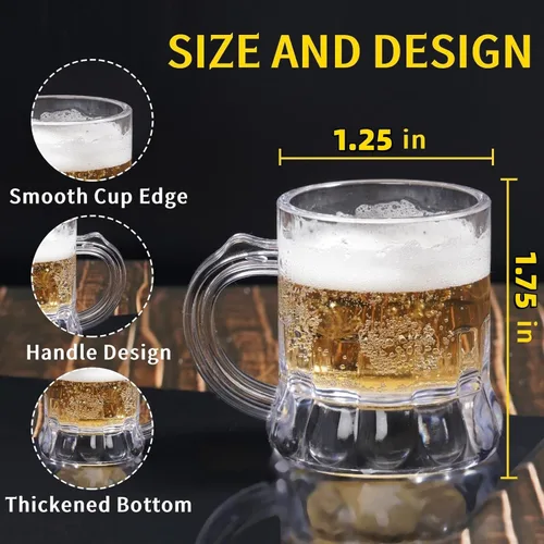 Miniatura 2 de YAXINRUI Mini vasos de chupito, vasos de plástico de 1 oz para degustación de cerveza para festival de cerveza, bodas de cumpleaños, barbacoa