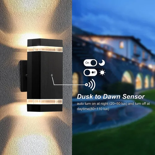 Miniatura 2 de LMP Iluminación exterior del anochecer al amanecer, accesorios de iluminación exterior LED de 5 W, aplique de pared impermeable IP65 para casa