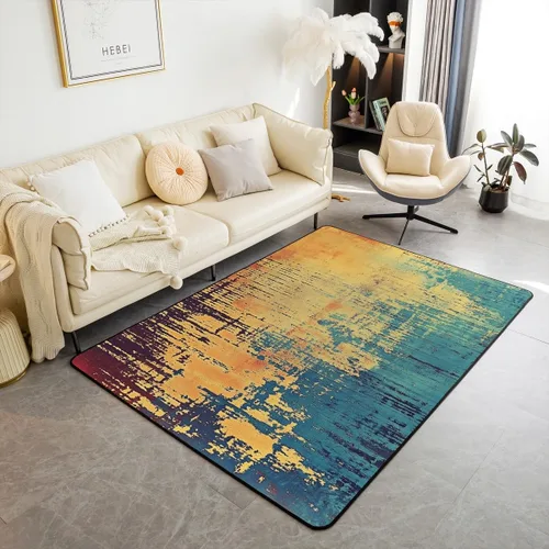 Miniatura 15 de jejeloiu Alfombra de decoración de mármol negro y dorado, alfombra para sala de estar, dormitorio, para niños, niñas, adolescentes, decoración