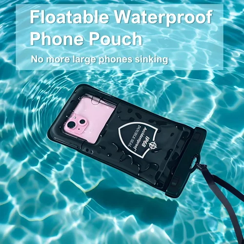 Miniatura 6 de AiRunTech Funda flotante impermeable para teléfono, funda de doble sellado con protector de cordón para iPhone 17, 16, 15, 14, 13, 12 Pro Max, bolsa