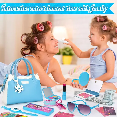 Miniatura 4 de Officygnet Monedero para niñas pequeñas, juguetes de maquillaje de princesa para niñas de 3 4 5 6 7 8 años de edad, regalo de cumpleaños para niñas