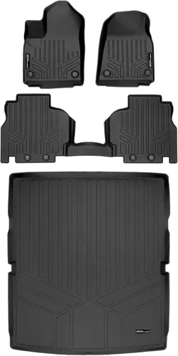 Miniatura 11 de SMARTLINER Juego de alfombrillas de 3 filas de ajuste personalizado para todo tipo de clima, compatible con Jeep Wagoneer 2022-2025