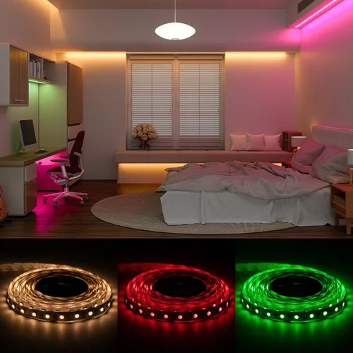 Miniatura 6 de BTF-LIGHTING Tira de luz LED IP68 impermeable para exterior RGBW 5050SMD RGB+Blanco cálido (3000K-3500K) 4 colores en 1 CC12V 16.4 pies 5m 60LED/m